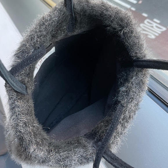 Faux Fur Grey Bag - Picture 4 of 6